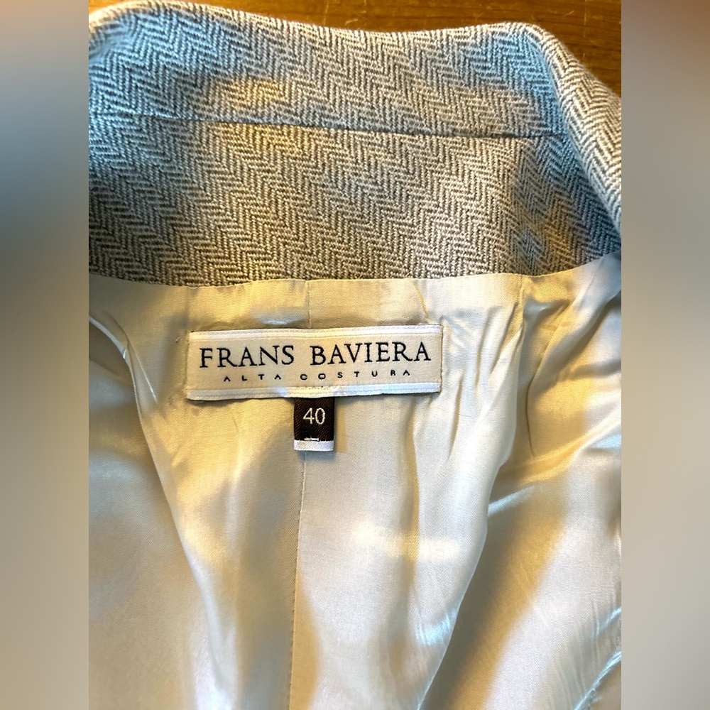 Excellent cond. Pure wool Frans Baviera Barcelona Alta Costura tweed blazer. - Picture 7 of 16